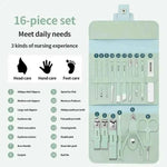 16-piece manicure pedicure set with case - Nail kit