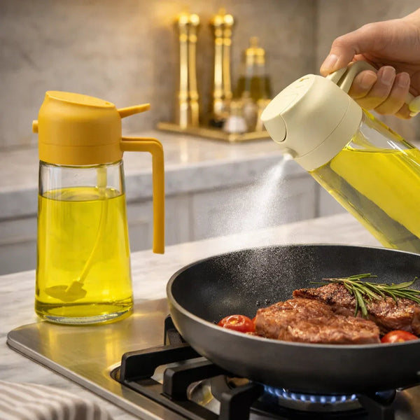 2 in 1 Leakproof Oil Dispenser Bottle for kitchen (250ML)