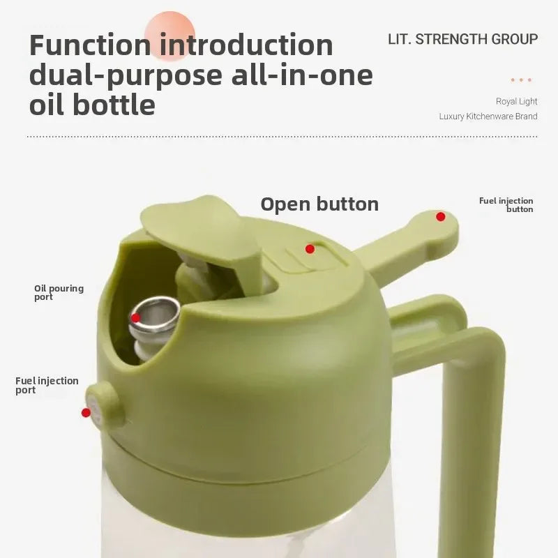 2 in 1 Leakproof Oil Dispenser Bottle for kitchen (250ML)